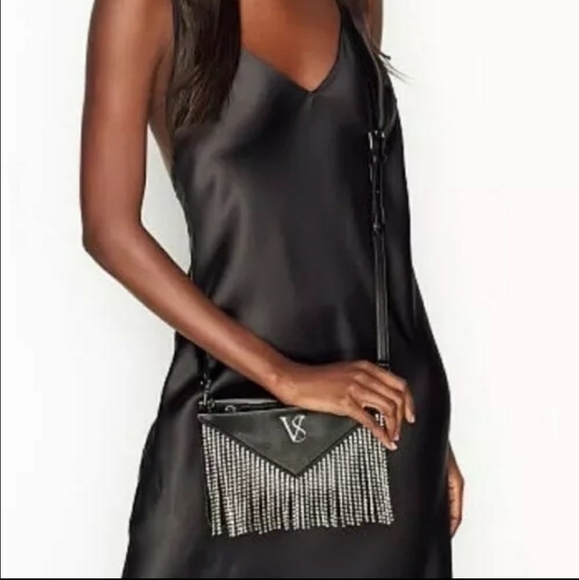 VS Rhinestone Fringe Glam Crossbody Bag - Picture 7 of 10